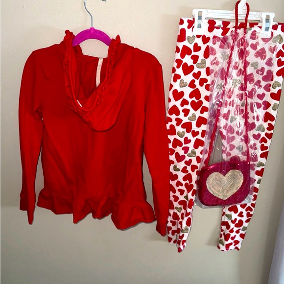Tommy Bahamas, little girls Valentines Day 5 piece matching outfit size 7 - Picture 7 of 9